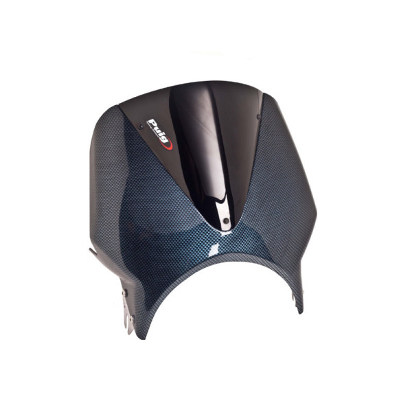 Puig Carbon Look Fairing With Vision Screen Black